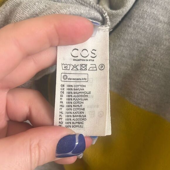 ✨COS Colorblock 3-4 Sleeves Sz Medium Tee✨ - Picture 3 of 6